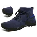 Zapatillas de senderismo de caña alta transpirables en malla azul marino con detalle de puntera - 36 / Azul marino