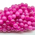 Vibrant high-quality lavender amethyst loose round beads for DIY jewelry making crafts - 6mm (Approx 62 Beads)/Strand / Pink Tourmaline