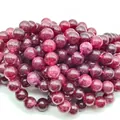 Lavender amethyst round loose beads for DIY jewelry making crafts - 6mm (Approx 62 Beads)/Strand / Garnet Color