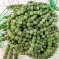 Natural polished green jade round loose beads on string for DIY jewelry making crafts - 6mm (Approx 62 Beads)/Strand / Jasper
