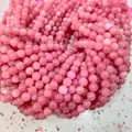 High-quality polished pink natural stone round beads for DIY bracelet jewelry making - 6mm (Approx 62 Beads)/Strand / Rose Rhodonite