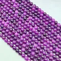 Polished lavender amethyst round loose beads for DIY jewelry making and handicraft - 6mm (Approx 62 Beads)/Strand / Charoite