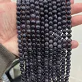 High-quality dark lavender amethyst round loose beads strands for jewelry making DIY DIY - 6mm (Approx 62 Beads)/Strand / Iolite Color