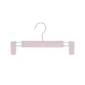 Cintre pour pantalons rose antidérapant avec clips réglables pour jupes et uniformes - Lot de 10 / Rose Mat