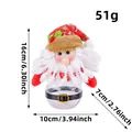 Pot à bonbons Père Noël en plastique avec tête en peluche, taille 16x10x7cm, 51g - Père Noël / S