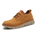 Strapazierfähige braune Herren-Wanderschuhe für draußen mit dicker, stützender Sohle - 40 / Stil 552 / Erdgelb