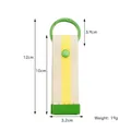 DIY blank embroidery fabric strap keychain with green D-ring and yellow stripe - 12cm / Cream Yellow Striped (1)