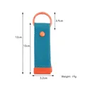 Macaron blue woven strap keychain with orange ring and snap button, size 12cm x 3.2cm - 12cm / Lake Blue Orange Buckle (3)