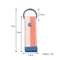 Orange and white striped keychain strap with blue clasp, 12cm length - 12cm / Orange White Striped (5)