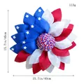 Patriotic USA flag burlap wreath for July 4th Independence Day outdoor door decor - J3-25 Blue White Red Heart Style