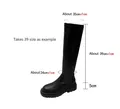 Botas mosqueteras negras clásicas con plataforma y cuña con medidas de talla - 35 / Botas altas / Negro