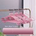Cintre professionnel antidérapant en plastique rose fleur de cerisier avec crochets - Ensemble de 10 Pièces / Rose Sakura
