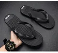 Schwarze rutschfeste Sport-Flip-Flops für Herren für den Strand und Sommerurlaub - 39 / Schwarz