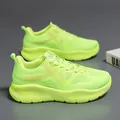 Ultra-light lime green men's running shoes with cushioned non-slip sole for gym workouts - 39 / Sprout Green