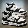 Sneaker panda high-top trendy bianco e nero da uomo scarpe sportive casual lifestyle - 44 / bianco e nero