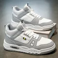 Sneaker da uomo high-top di alta qualità grigie e bianche con design sportivo 2025 - 44 / Grigio biancastro