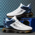 Zapatillas de baloncesto altas y elegantes en azul y blanco con cámara de aire - 40 / Azul