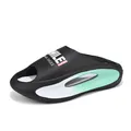 Schwarze und minzgrüne EVA-Sport-Slipper mit weicher Sohle und Smile-Print - 36 / Schwarz