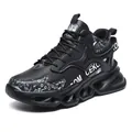 Men's lightweight black fleece-lined outdoor sports shoes with thick TPU sole - 39 / Fleece Lined Style / Black