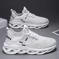 Ademende witte mesh sportieve casual sneakers met een holle designerzool voor heren - 38 / Wit