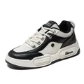 Sneaker classiche bianche e nere con plateau stile chunky per un look quotidiano - 39 / Nero Riso