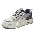 Sneakers comode con suola spessa e design traspirante in bianco e grigio - 39 / Grigio Beige