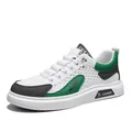 Breathable white mesh sports sneaker with green accents and hollow detail design - 39 / White Green