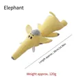Yellow knitted elephant plush dog toy, durable squeaky pet toy, 38cm/14.96in length - Length approx 38cm / Elephant