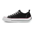 Zapatillas de lona negra para hombre con suela de plataforma gruesa y transpirable - 39 / Negro