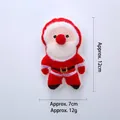 Plush Santa Claus themed cat toy showing dimensions of 12cm height and 7cm width - Santa Claus