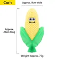 Adorable plush corn cob squeaky pet toy for dogs and cats with a cute smiley face design - Cute Corn