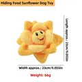 Sunflower plush dog toy for foraging, size 23x23cm, 66g weight, yellow flower design - Snuffle Food Hiding Toy / Yellow Sunflower