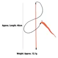 Orange caterpillar cat teaser wand with 46cm flexible wand for exercise - Orange Caterpillar