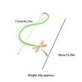 Interactive cat teaser wand with a green mesh tube and sparkling sequin dragonfly design - Dragonfly Style / Green Sequin Dragonfly