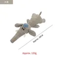 Quietschendes Elefanten-Hundespielzeug aus Maisvlies, 38 cm lang, graues Kauspielzeug - Grauer Elefant