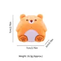Petit jouet en peluche pour chat en forme d'ours orange avec cataire, 7x7 cm, 16,3 g - Ours B