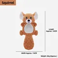 Durable squirrel-shaped plush dog chew toy, 35cm length, weight 84g - Squirrel (PT036)