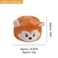 Adorable orange plush monkey headwear for cats and small pets with dimension markers - Little Monkey Shape / Approx 14.5x7cm / Off White