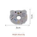 Graues Katzen-Plüsch-Donut-Spielzeug für Katzen, weich 8x7cm - Graue Katze Donut