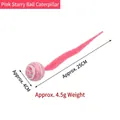Interactive pink starry ball caterpillar cat toy with fuzzy tail for indoor playing - Pink Starry Ball Caterpillar
