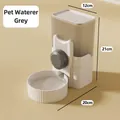 Grijze hangende automatische waterdispenser voor kooien, 12x20x21cm - Waterdispenser / 1000ml / Grijs