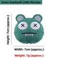 Green monster catnip plush toy with 7cm dimensions for small cats and kittens - 7x7cm (7g) / Green Serrated Monster