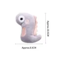Simpatico dinosauro di peluche grigio con erba gatta per gattini, morbido giocattolo - Stile Dinosauro (CT239) / Grigio (Dinosauro Grigio)