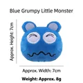 Blue plush monster catnip toy, cute soft small monster for kitten play, 7cm x 7cm size - 7x7cm (8g) / Blue Smirking Monster