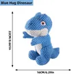 Blue dinosaur plush dog toy, durable chew toy for pets, 22cm height info - Blue Dinosaur