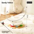 Ruimtecapsule kattennest met bal speelgoed draaitafel in zandsteengeel, klein - Ruimtecapsule Kattenmand / Klein (30CM) / Zandsteengeel
