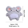 Adorable gray mouse plush cat toy featuring catnip and crinkle paper, size 11x10cm - Mouse Style With Catnip and Crinkle Paper