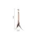 Detailansicht eines natürlichen Silvervine-Katzenstabs mit Federn und 28 cm Länge - Matatabi Schilfblume Stil