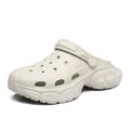 Breathable off-white garden clogs with chunky sole for comfortable outdoor leisure wear - 35-36 / Beige
