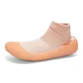 Atmungsaktive pfirsichrosa Yoga-Socken-Schuhe mit strukturierter rutschfester Sohle - 34 / 888 Dynamisches Orange